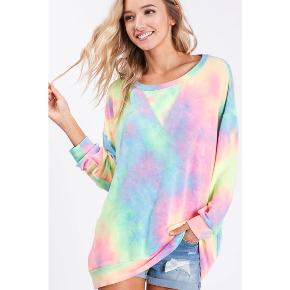 NWOT Tie Dye soft cozy pullover